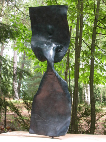 Sculptuur getiteld "Femme Papillon" door Philippe Tallis, Origineel Kunstwerk, Bronzen