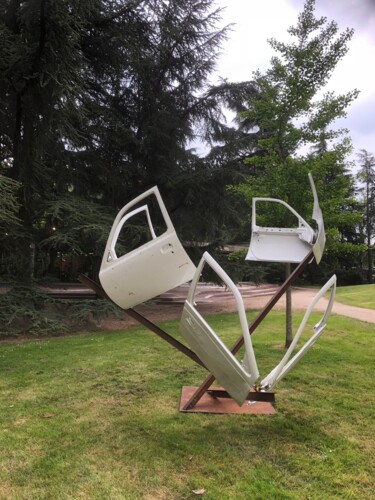 Skulptur mit dem Titel "Les Trois Papillons…" von Philippe Tallis, Original-Kunstwerk, Metalle