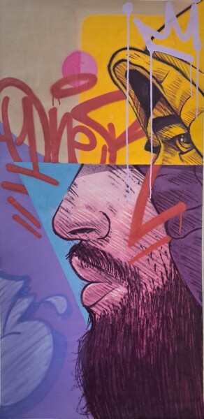 Картина под названием "Oner" - Talu, Подлинное произведение искусства, Рисунок распылителем краски