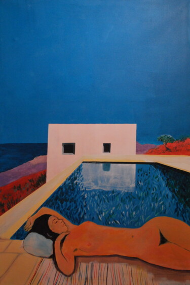 Pintura intitulada "The Dreamer" por Tam Nightingale, Obras de arte originais, Acrílico