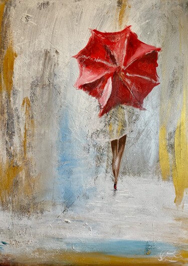 Malerei mit dem Titel "Raindrops" von Tamara Andjus, Original-Kunstwerk, Acryl