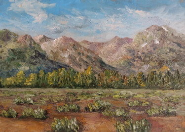 Картина под названием "Mount Sonder" - Tamara Rozinskay, Подлинное произведение искусства, Масло