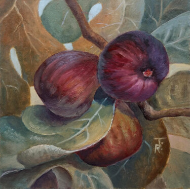 Schilderij getiteld "Tender figs" door Tamara Rozinskay, Origineel Kunstwerk, Olie