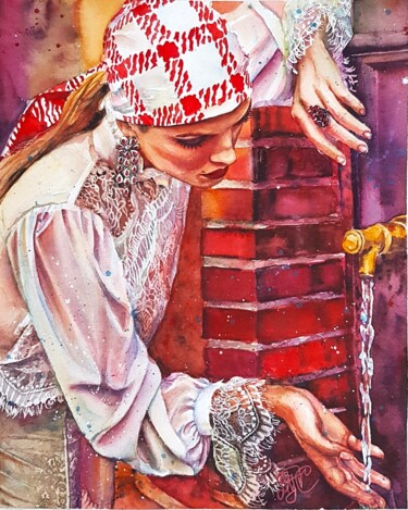 Malerei mit dem Titel "Florence" von Tamara Maior, Original-Kunstwerk, Aquarell