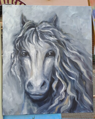 Pintura titulada "Конь" por Tania Koshko, Obra de arte original, Oleo
