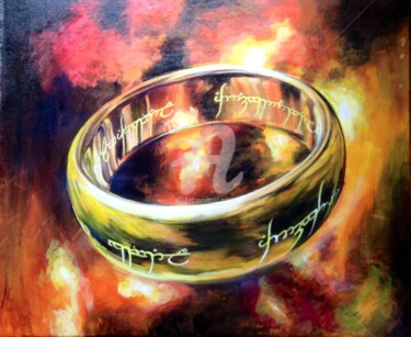 Painting titled "Ring" by Tatiana K.F., Original Artwork, Acrylic