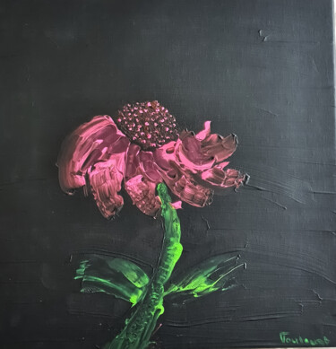 Painting titled "Pinke Blume" by Tanlenzt, Original Artwork, Acrylic