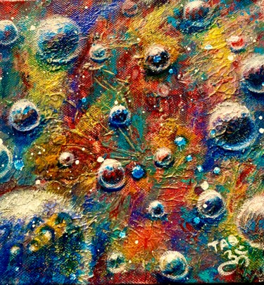 "Galaxy" başlıklı Tablo Tanja Olsson tarafından, Orijinal sanat, Akrilik Ahşap Sedye çerçevesi üzerine monte edilmiş