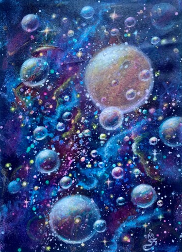 Malarstwo zatytułowany „Galaxy 4” autorstwa Tanja Olsson, Oryginalna praca, Akryl