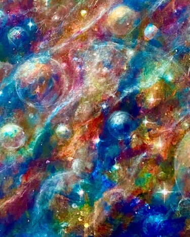 Painting titled "Galaxy 5" by Tanja Olsson, Original Artwork, Acrylic