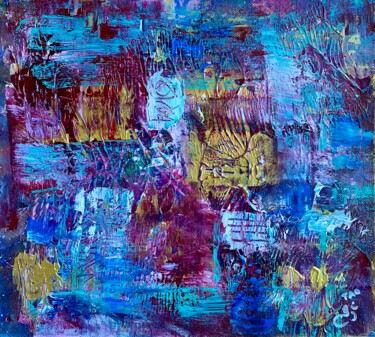 Картина под названием "Abstract 2A" - Tanja Olsson, Подлинное произведение искусства, Акрил Установлен на Деревянная рама дл…