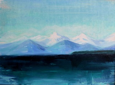 Pittura intitolato "Azure" da Tanya Firn, Opera d'arte originale, Olio