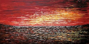 Pittura intitolato "Affinity Sunset" da Tanya Hansen (TanyaSunart), Opera d'arte originale, Acrilico