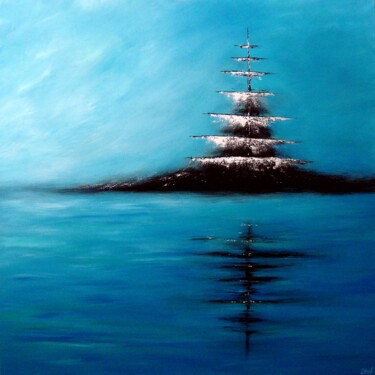 Painting titled "Out of the Blue" by Tanya Hansen (TanyaSunart), Original Artwork, Acrylic