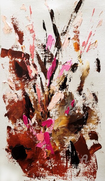 Schilderij getiteld "Autumn Blossom Abst…" door Tanya Mirelle, Origineel Kunstwerk, Olie