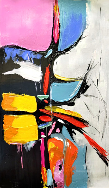 Schilderij getiteld "Abstract Harmony -…" door Tanya Mirelle, Origineel Kunstwerk, Olie