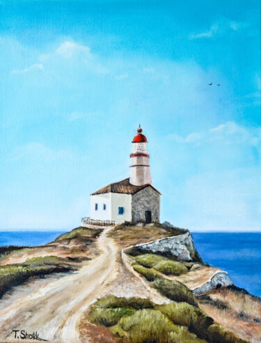 Painting titled "Seascape #13" by Tanya Shark, Original Artwork, Oil