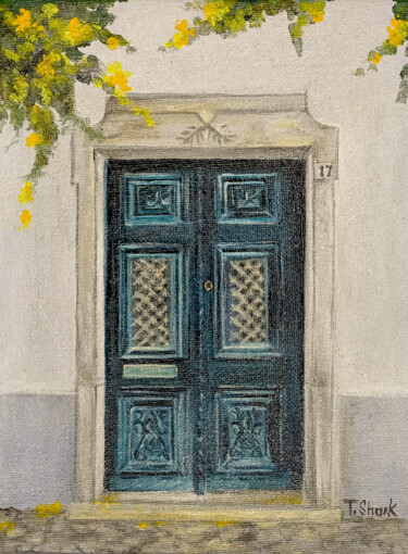 Schilderij getiteld "Door #3" door Tanya Shark, Origineel Kunstwerk, Olie