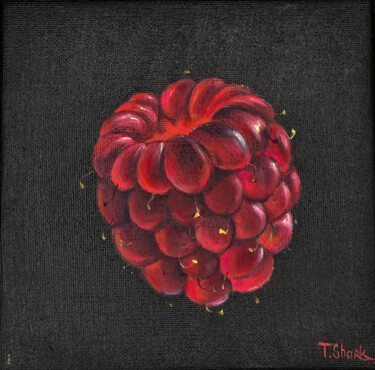 Картина под названием "Raspberry mini" - Tanya Shark, Подлинное произведение искусства, Масло