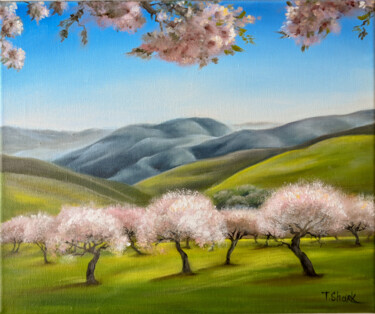 Painting titled "Landscape #15" by Tanya Shark, Original Artwork, Oil