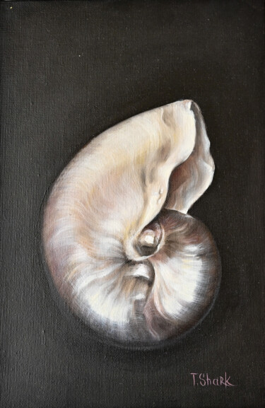 Painting titled "Сlam shell #1" by Tanya Shark, Original Artwork, Oil