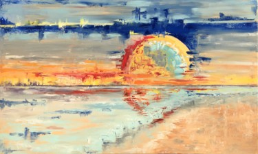 Painting titled "Amazing Sun, Oil 20…" by Tanya Stefanovich, Original Artwork, Oil
