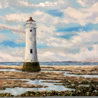 Painting titled "Liverpool Lighthouse" by Tanya Stefanovich, Original Artwork, Oil