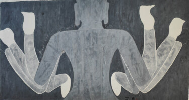 「Shiva」というタイトルの絵画 涛 李によって, オリジナルのアートワーク, インク