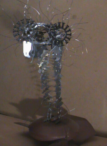 Sculpture titled "чудик" by Taras, Original Artwork, Metals