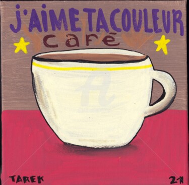 Ζωγραφική με τίτλο "J'aime ta couleur c…" από Tarek Ben Yakhlef, Αυθεντικά έργα τέχνης, Ακρυλικό