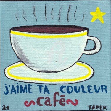 Ζωγραφική με τίτλο "J'aime ta couleur c…" από Tarek Ben Yakhlef, Αυθεντικά έργα τέχνης, Ακρυλικό