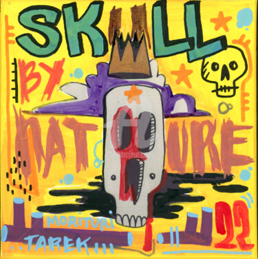 Pittura intitolato "Skull by Nature 11" da Tarek Ben Yakhlef, Opera d'arte originale, Acrilico