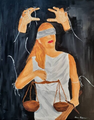 「Untied Justice」というタイトルの絵画 Tasya Kalyanaによって, オリジナルのアートワーク, アクリル