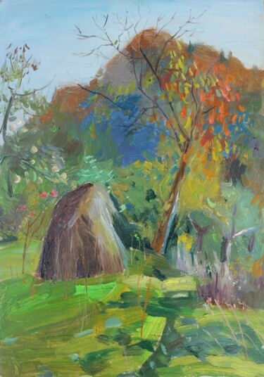 Painting titled "Autumn" by Tatiana Gliadchenko, Original Artwork, Oil