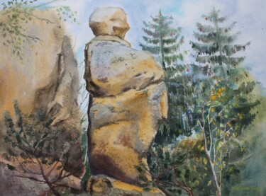 Painting titled "Carpathian" by Tatiana Gliadchenko, Original Artwork, Watercolor