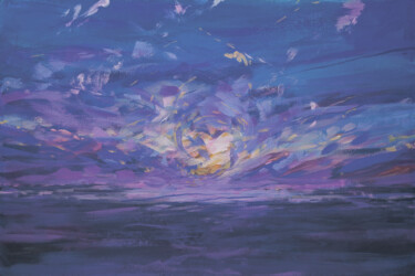 Peinture intitulée "Sunrise in The Hague" par Tat Ana Konyseva, Œuvre d'art originale, Acrylique Monté sur Châssis en bois
