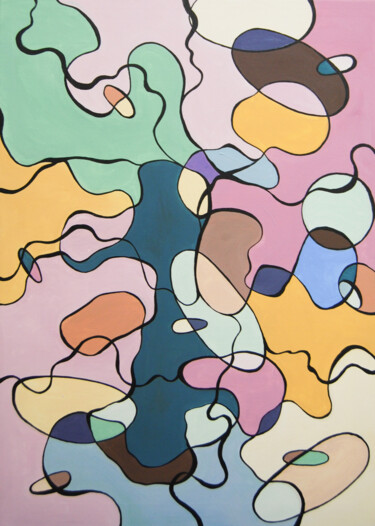 Pintura intitulada "Colored spots" por Tata Vo, Obras de arte originais, Acrílico