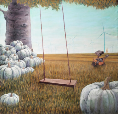 Schilderij getiteld "The Swing" door Tatia Bakuradze, Origineel Kunstwerk, Acryl