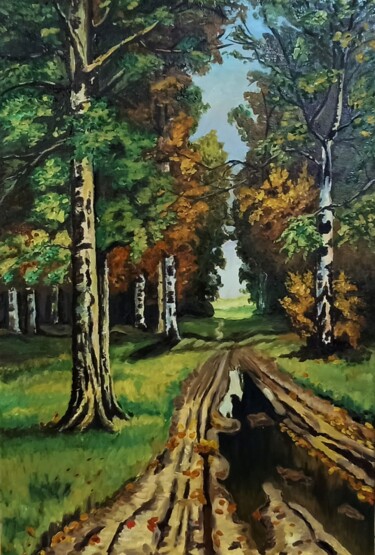 Pittura intitolato "Forest" da Tatiana Brester, Opera d'arte originale, Olio
