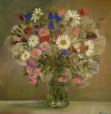 Malerei mit dem Titel ""Flowers from the f…" von Tatiana Bykova, Original-Kunstwerk, Öl