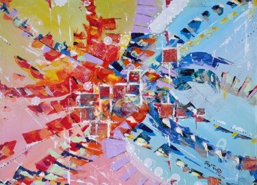 Картина под названием "EDGES OF LIFE (SERI…" - Tatiana Fox'Tena, Подлинное произведение искусства, Акрил Установлен на Дерев…