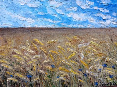 Pittura intitolato "Wheat field" da Tatiana Fox'Tena, Opera d'arte originale, Olio