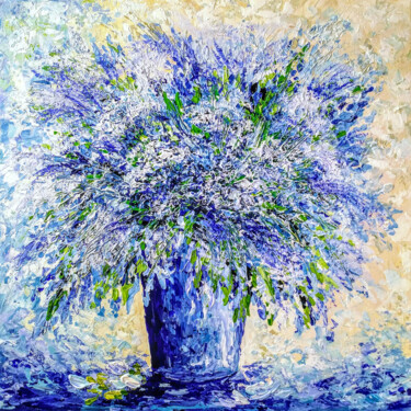 绘画 标题为“Blue Flowers” 由Tatiana Gomzina, 原创艺术品, 丙烯