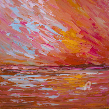 Картина под названием "Sunrise" - Tatiana Gomzina, Подлинное произведение искусства, Масло Установлен на картон