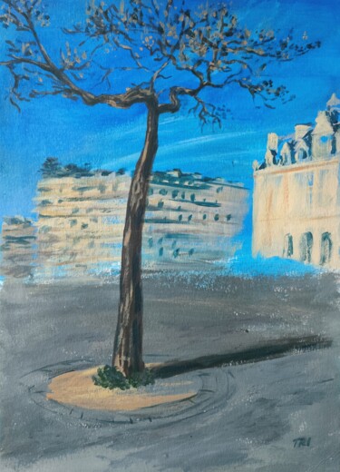 Peinture intitulée "Place d'Italie" par Tatiana Ianciu, Œuvre d'art originale, Acrylique