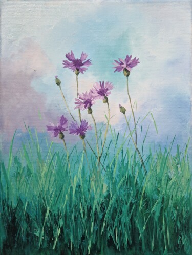 绘画 标题为“Cornflowers (16)” 由Tatiana Karchevskaya, 原创艺术品, 油