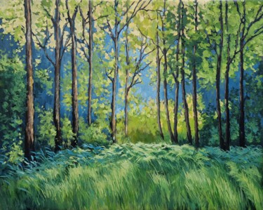 Ζωγραφική με τίτλο "Forest (1)" από Tatiana Karchevskaya, Αυθεντικά έργα τέχνης, Λάδι