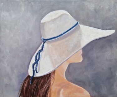 Pintura titulada "White hat" por Tatiana Karchevskaya, Obra de arte original, Oleo