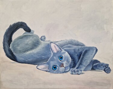 Pittura intitolato "Hypnosis of blue ey…" da Tatiana Karchevskaya, Opera d'arte originale, Acrilico