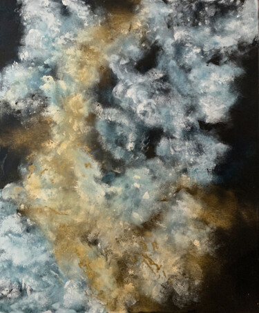 Painting titled "Clouds white and go…" by Tatiana Malinovscaia, Original Artwork, Acrylic